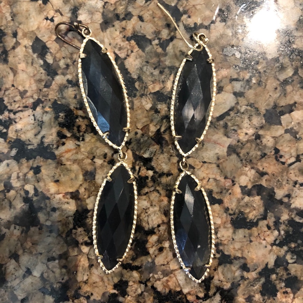 Kendra Scott double pendant dangle earrings